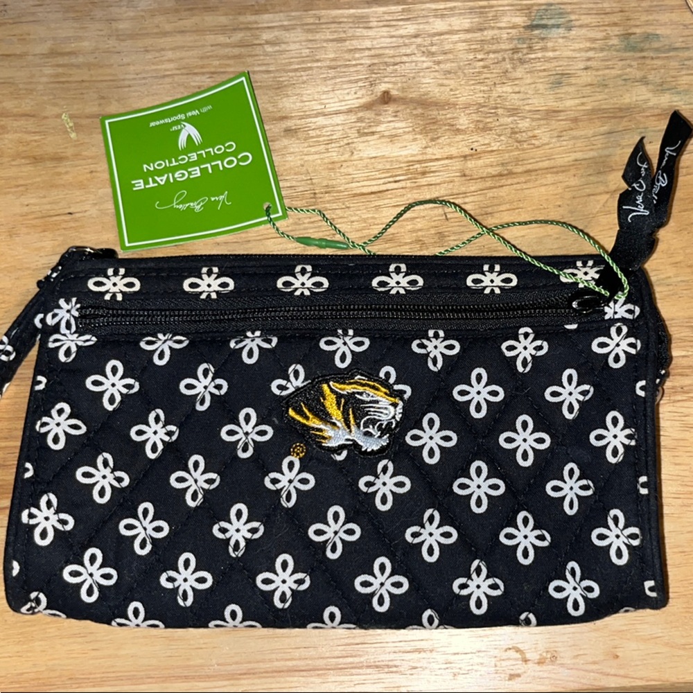 Vera Bradley x MIZZOU  Black and White Floral Wristlet